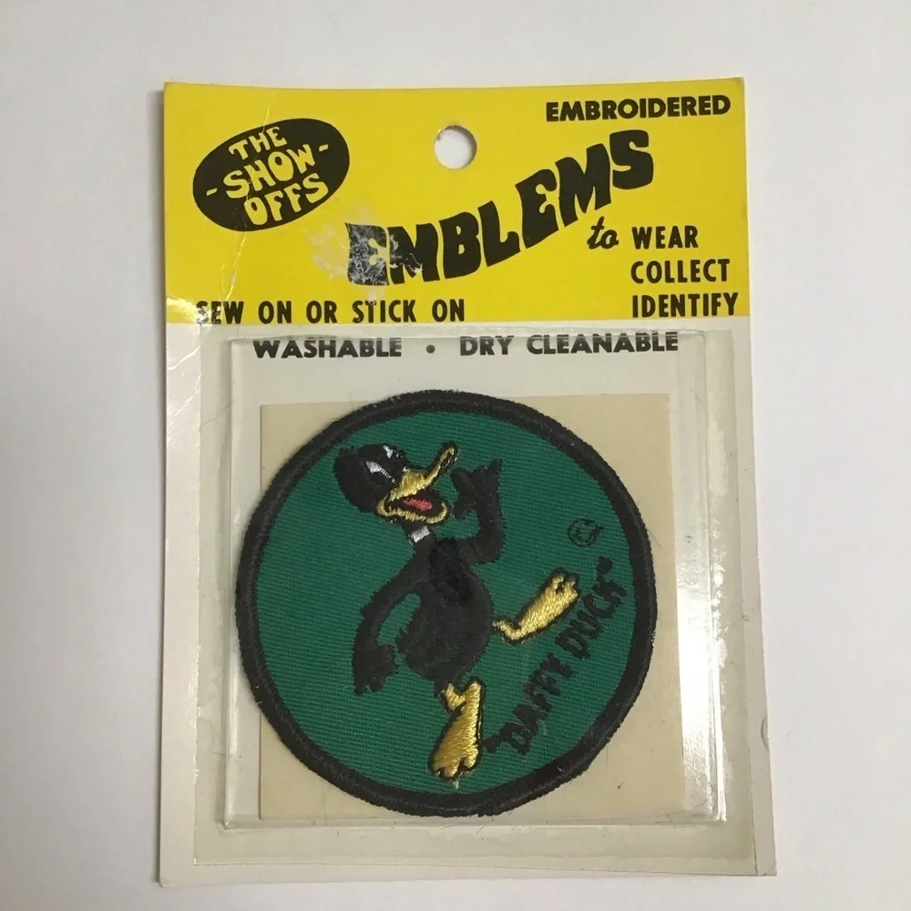 1970's Embroidered Patch for Jacket DAFFY DUCK The Show Offs Sewing NEW Vintage